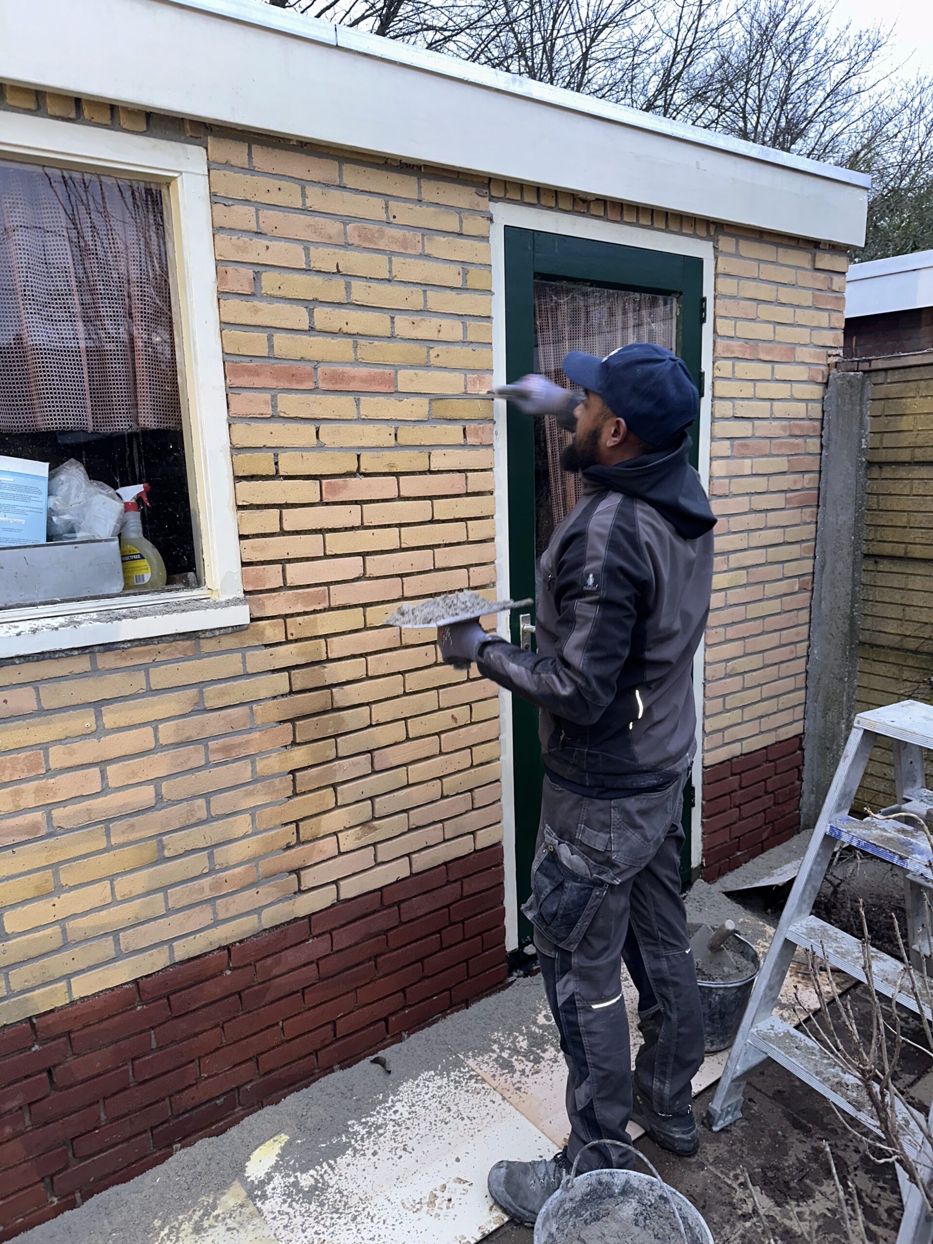 Gevelwerk tijdens de uitvoering · Project 3
